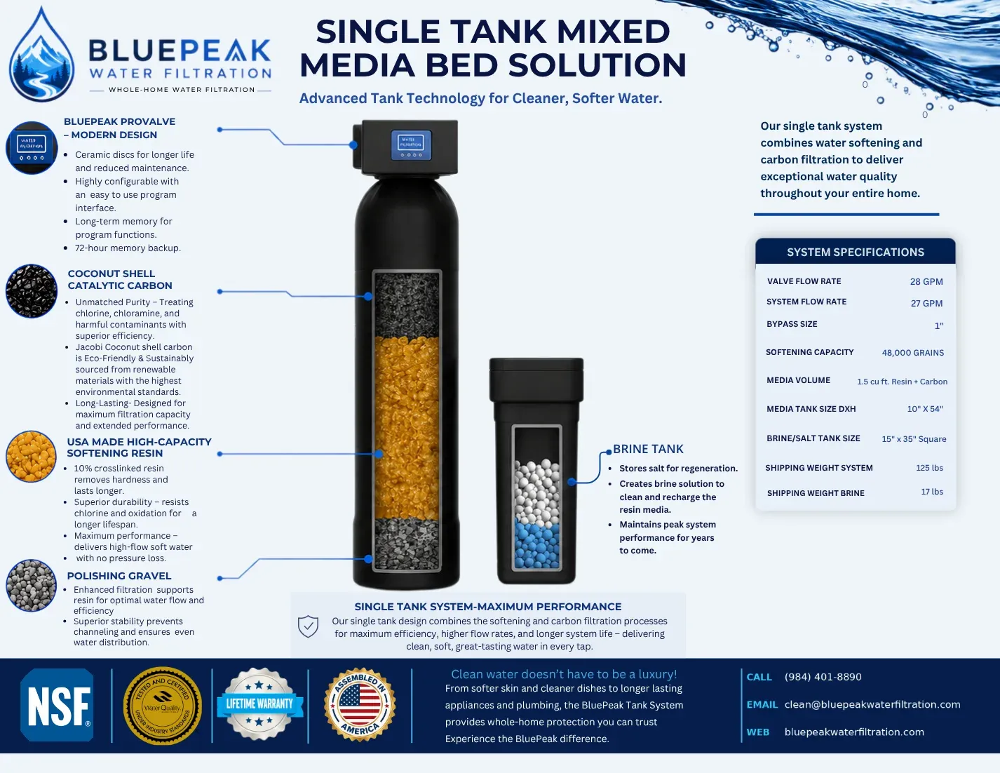 Preview of the Single Tank (Softener + Catalytic Carbon) brochure